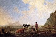 CUYP, Aelbert Herdsmen with Cows dfg oil painting reproduction